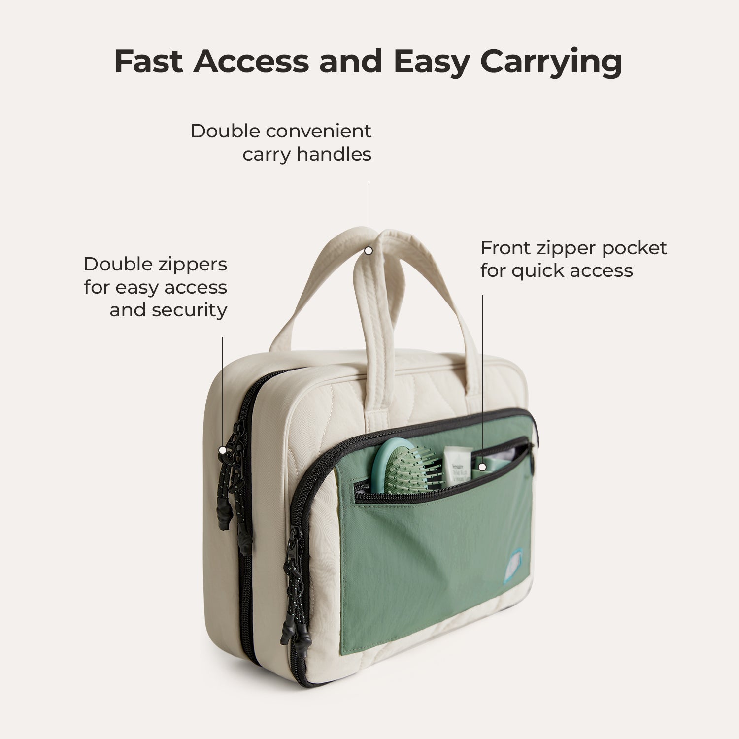 Walker Hanging Travel Toiletry Bag with Waterproof Compartment