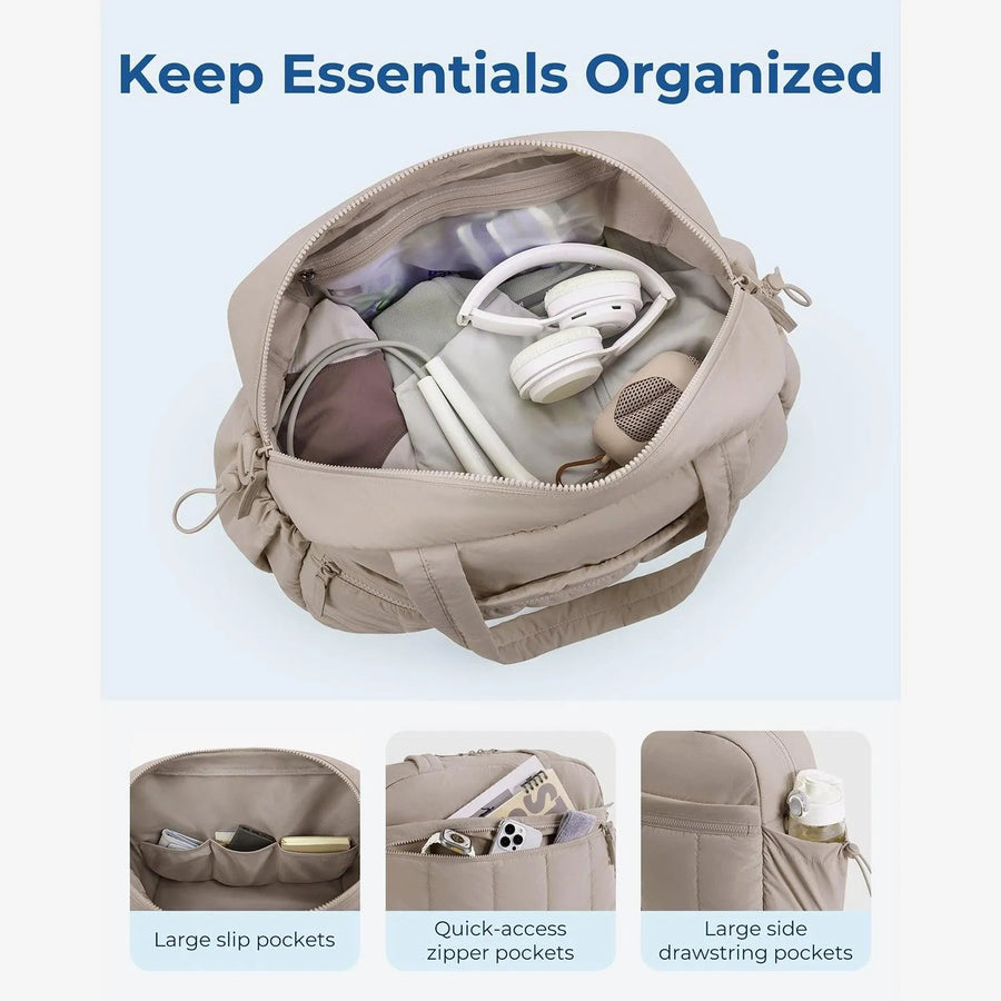 Puffy Water-Resistant Gym & Travel Duffle Bag - BAGSMART