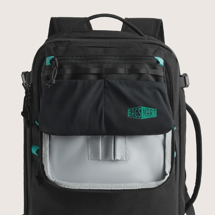 everyday carry backpack black with crossbody bag