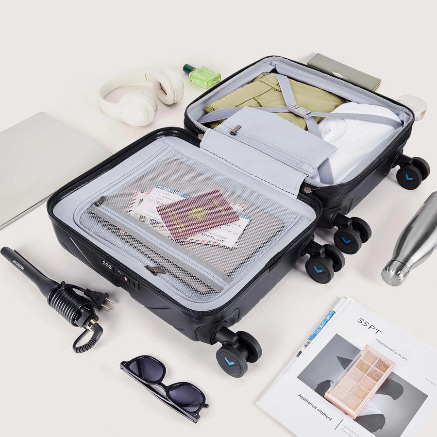 Daren 16-20 Inch Lightweight Hardside Carry-On Suitcase