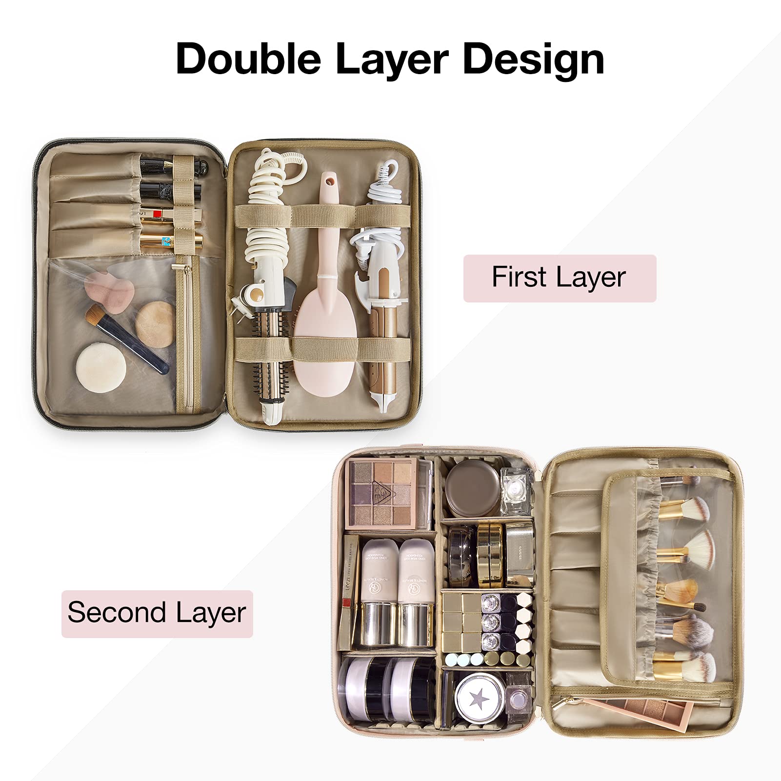 Double Layer Makeup Bag UK.BAGSMART